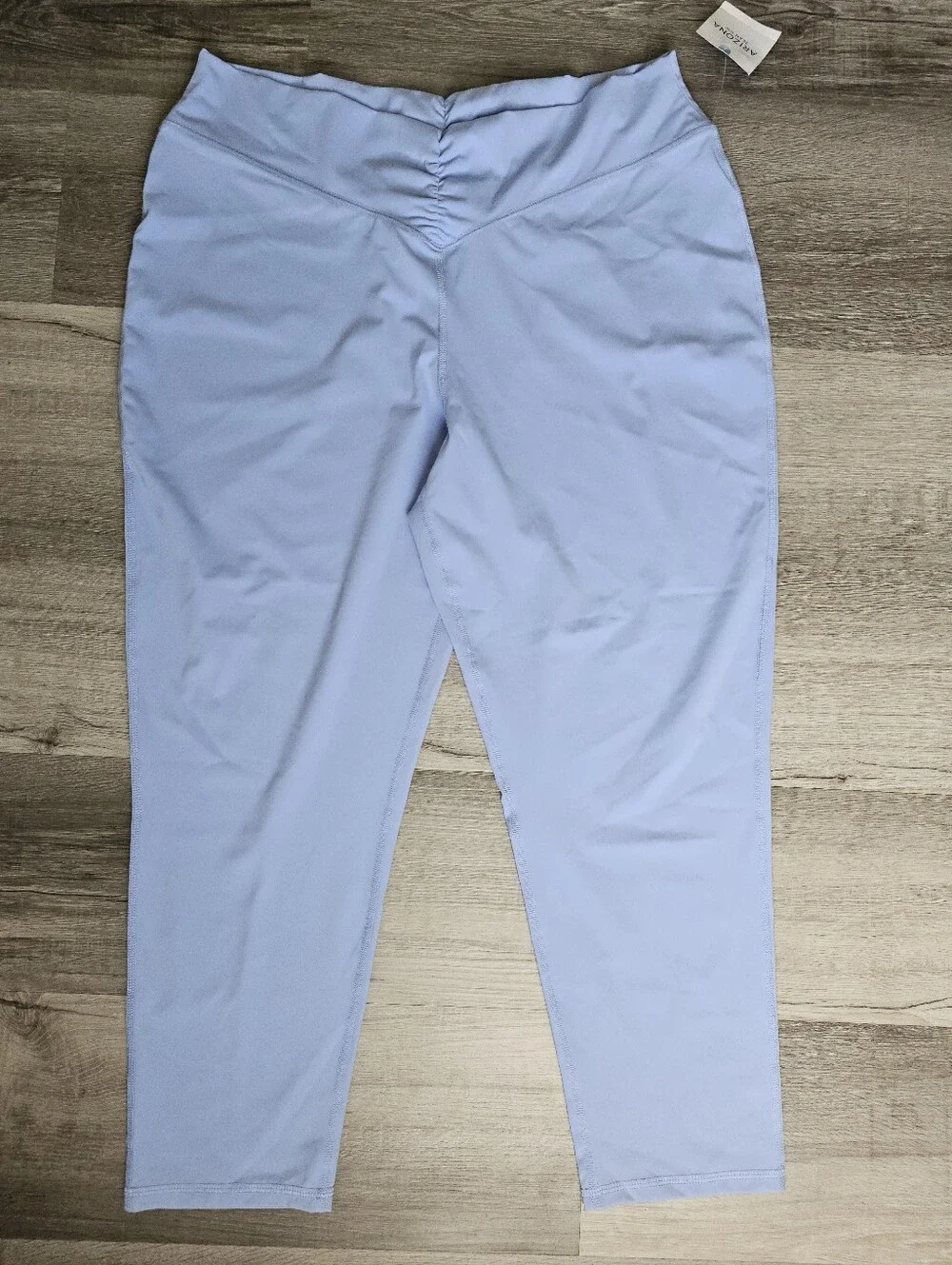 NWT Arizona Jean Co. Light Blue Ruched Back Capri Leggings Size XXL